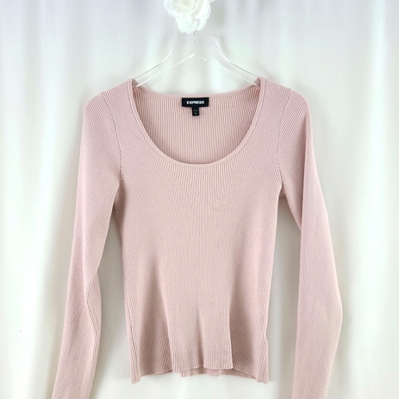 Express Ribbed Scoop Neck Sweater - Picture 7 of 10